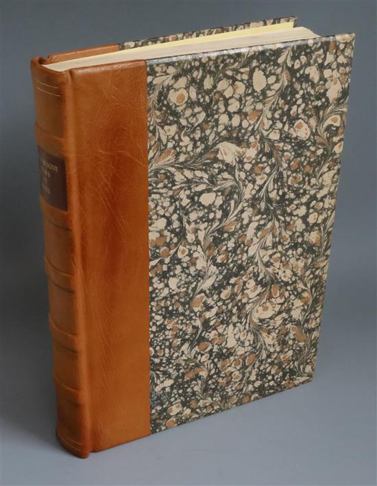 Scott, John - Picturesque Views of the City of Paris, 2 vols in 1, folio, rebound quarter calf, with 57 plates,